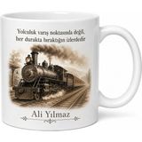 Tupya Gift Eski Tren Temalı Nostaljik Baskılı Kupa Bardak Hediye Porselen Mug - Adet - Beyaz