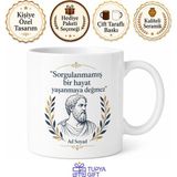 Tupya Gift Felsefe Öğretmeni Sokrates Savunması Mantık Yürütme Düşünce Tarihi Kupa Bardak Hediye - Adet - Beyaz