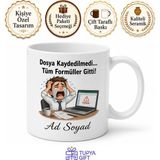 Tupya Gift Finans Uzmanı Hediye Kupa Excel Çökünce Gözyaşı Bardak Komik Ofis Hediyesi - Adet - Beyaz