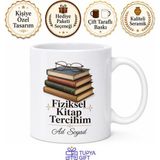 Tupya Gift Fiziksel Kitap Tercihim Yazılı Kupa Bardak Kitap Kurdu Hediye Özel Tasarım - Adet - Beyaz