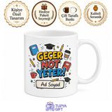 Tupya Gift Geçer Not Yeter Yazılı Komik Öğrenci Kupası Hediye Bardak Özel Tasarım