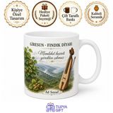 Tupya Gift Giresun Plakalı Fındık Bahçesi Kemençe Karadeniz Çotanak Kupası Hediye Bardak