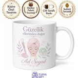 Tupya Gift Güzellik Uzmanı Cilt Bakım Maskesi Peeling Epilasyon Pürüzsüz Kupa Hediye - Adet - Beyaz