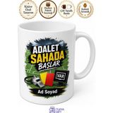 Tupya Gift Hakeme Adil Yönetim Var Kararı Düdük Çalanlara Yeşil Saha Adaleti Kupa Bardak Hediye - Adet - Beyaz