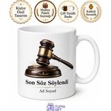 Tupya Gift Hakim Karar Tokmağı Son Söz Söylendi Adli Yıl Açılış Kupa Bardak Hediye - Adet - Beyaz