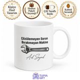 Tupya Gift İngiliz Anahtarı Çizimli Çözülemeyen Sorun Bırakmayan Makine Kupa Bardak Hediye