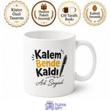 Tupya Gift İsme Özel Kalem Bende Kaldı Yazılı Komik Kupa Bardak Hediye