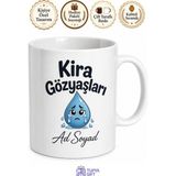 Tupya Gift Isme Özel Kira Gözyaşları Yazılı Komik Kupa Bardak Esprili Hediye - Adet - Beyaz