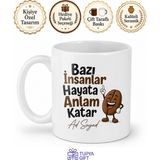 Tupya Gift Isme Özel Komik Yazılı Baskılı Porselen Kupa Bardak Esprili Hediye Mug - Adet - Beyaz