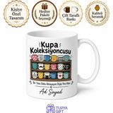 Tupya Gift Isme Özel Kupa Koleksiyoncusu Yazılı Komik Baskılı Porselen Kupa Bardak Hediye - Adet - Beyaz