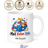 Tupya Gift Isme Özel Mail Kutum Dolu Yazılı Komik Kupa Bardak Hediye - Adet - Beyaz