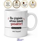 Tupya Gift Isme Özel Minimum Dolum Çizgisi Yazılı Komik Kupa Bardak Hediye - Adet - Beyaz