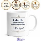 Tupya Gift Isme Özel Müdür Yardımcısı Yazılı Kupa Bardak Hediye Özel Tasarım - Adet - Beyaz