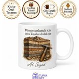 Tupya Gift Jeoloji Mühendisi Için Kişiye Özel Isimli Baskılı Kupa Bardak Ofis Hediyesi - Adet - Beyaz