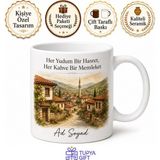 Tupya Gift Kahve Içerken Memleketi Anımsa Kupa Bardak Nostaljik Hediye - Adet - Beyaz