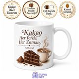 Tupya Gift Kakao Kullananlara Kakao Tozu Kakaolu Kek Kakaolu Süt Tatlı Krizi Kupa Bardak Hediye