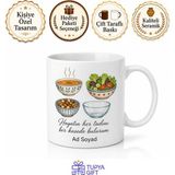 Tupya Gift Kase Kullananlara Hediye Çorba Kasesi Salata Kasesi Kuruyemiş Kasesi Cam Kase Kupa Bardak - Adet - Beyaz