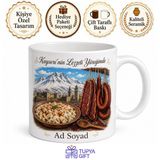Tupya Gift Kayseri Erciyes Dağı Kar Manzarası Mantısı Sucuk Pastırma Tahta Kaşık Kupa Hediye