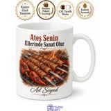 Tupya Gift Kebap Saplayan Ustaya Adana Urfa Köz Biber Kupa Bardak Hediye - Adet - Beyaz