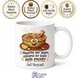 Tupya Gift Kelle Paça Temalı Komik Baskılı Kupa Bardak Esprili Hediye Porselen Mug - Adet - Beyaz