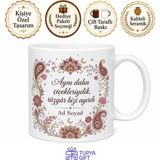 Tupya Gift Kına Gecesi Hatırası Baskılı Kupa Bardak Gelin Hediye Kına Anısı - Adet - Beyaz