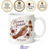 Tupya Gift Kına Gecesi Temalı Yöresel Baskılı Kupa Bardak Gelin Hediye Hatıra - Adet - Beyaz