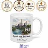 Tupya Gift Kırıkkale Plakalı Kızılırmak Manzarası Silah Fabrikası Emek Kupa Bardak Hediye - Adet - Beyaz
