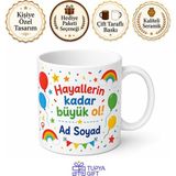 Tupya Gift Kişiye Özel Çocuklara Neşeli Baskılı Kupa Bardak Isimli Hediye - Adet - Beyaz
