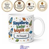 Tupya Gift Kişiye Özel Erkek Çocuğu Için Neşeli Baskılı Kupa Bardak Hediye - Adet - Beyaz