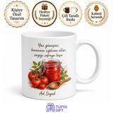 Tupya Gift Kışlık Domates Konservesi Yapanlara Yaz Güneşi Kavanozda Kupa Bardak Hediye