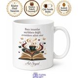 Tupya Gift Kitap Kurdu Arkadaşa Sayfalar Arasında Kaybolan Zaman Çay Kupası Hediye - Adet - Beyaz