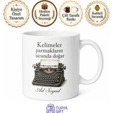 Tupya Gift Klavye Sesinden Huzur Bulanlara Hızlı Yazan Daktilo Kupası Hediye Bardak - Adet - Beyaz