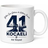 Tupya Gift Kocaelili Arkadaşa Plakalı Baskılı Kupa Bardak 41 Plaka Hediye - Adet - Beyaz
