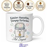 Tupya Gift Koku Hapseden Çöp Kovası Anneler Için Kupa Bardak Hediye Kirli Bez Çöpü Temalı - Adet - Beyaz