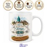 Tupya Gift Konya Plakalı Mevlana Türbesi Dönen Semazenler Manevi Etliekmek Kupa Bardak Hediye - Adet - Beyaz