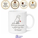 Tupya Gift Köpek Severlere Hediye Sadık Dostum Temalı Kupa Bardak Özel Tasarım Porselen - Adet - Beyaz