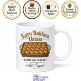 Tupya Gift Kuru Baklava Yapanlara Şerbetsiz Baklava Kupa Bardak Komik Hediye - Adet - Beyaz