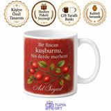 Tupya Gift Kuşburnu Çayı Sevenlere Mayhoş Lezzet Kırmızı Renkli Kupa Bardak Hediye