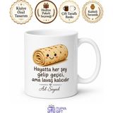 Tupya Gift Lavaş Temalı Özel Tasarım Baskılı Kupa Bardak Komik Hediye Mug - Adet - Beyaz