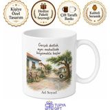 Tupya Gift Mahalle Arkadaşları Temalı Kupa Bardak - Nostaljik Hediye Arkadaşlık Kupası - Adet - Beyaz