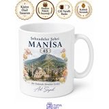 Tupya Gift Manisa Plakalı Mesir Macunu Şehzadeler Şehri Spil Dağı Kupa Bardak Hediye - Adet - Beyaz