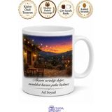 Tupya Gift Memlekette Akşam Serinliği Temalı Kupa Bardak Nostaljik Hediye - Adet - Beyaz