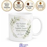 Tupya Gift Moringa Çayı Içenlere Özel Tasarım Kupa Bardak Form Çayı Hediye Porselen Mug - Adet - Beyaz