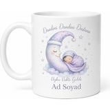 Tupya Gift Nostaljik Ninni Sözleri Bebek Kupası Uyku Vakti Hediye Baskılı Kupa Bardak - Adet - Beyaz