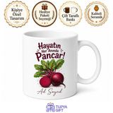 Tupya Gift Pancar Kullananlara Özel Şeker Pancarı Kırmızı Pancar Turşu Pancarı Hediye Kupa Bardak