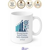 Tupya Gift Pazarlamacı Satış Grafiği Hedef Kitle Sunum Dosyası Kupa Bardak Hediye - Adet - Beyaz