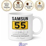 Tupya Gift Plakalı Samsun Temalı Baskılı Kupa Bardak Hediye Porselen Mug - Adet - Beyaz