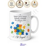 Tupya Gift Puzzle Sever İçin Kişiye Özel Baskılı Kupa Bardak Hediye
