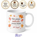 Tupya Gift Puzzle Sever İçin Kişiye Özel İsimli Baskılı Kupa Bardak Hobi Hediyesi