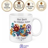 Tupya Gift Quilling Kağıt Kıvırma Sanatı Renkli Şeritler Kağıt Telkari Zarafet Hediye Kupa Bardak - Adet - Beyaz